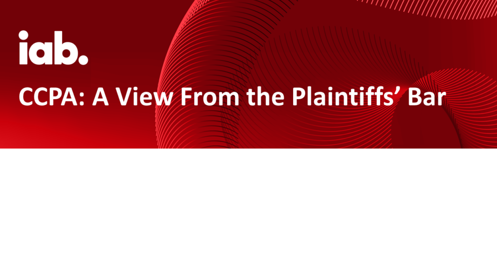 CCPA: A View from the Plaintiffs’ Bar